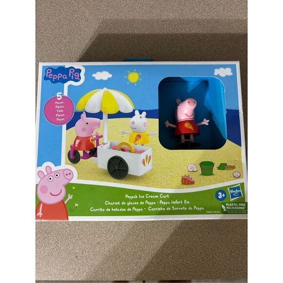 ❤️Peppa Pig Ice Cream Cart 5 Piece Set - Picture 1 of 4